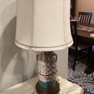 Nautical Rope Table Lamp with Cream Shade